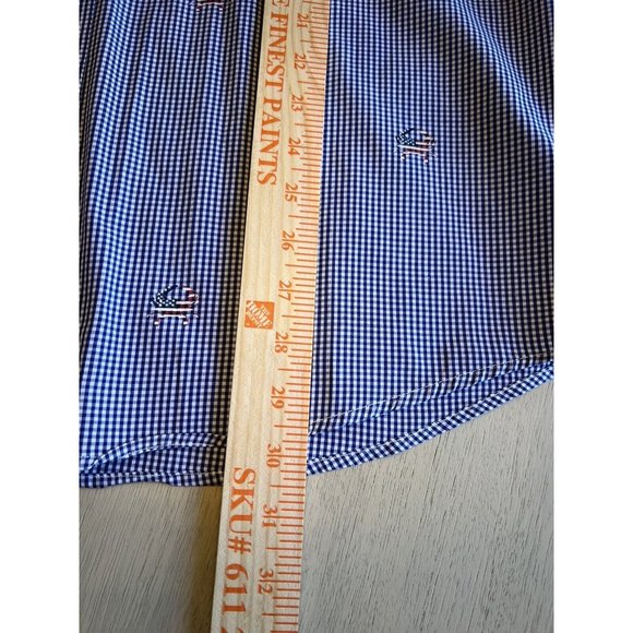 Men's Charleston Threads Short Sleeve Button Down Checks with Patriotic Crabs L - Picture 9 of 13